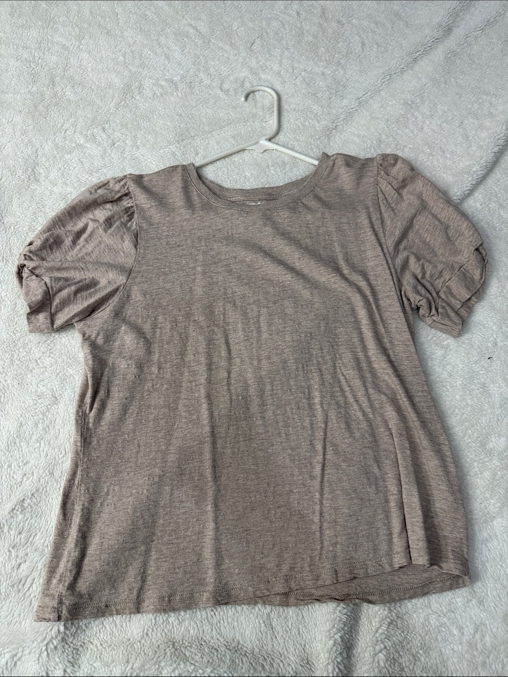 Maurices Puff Sleeve Tee in Taupe Brown